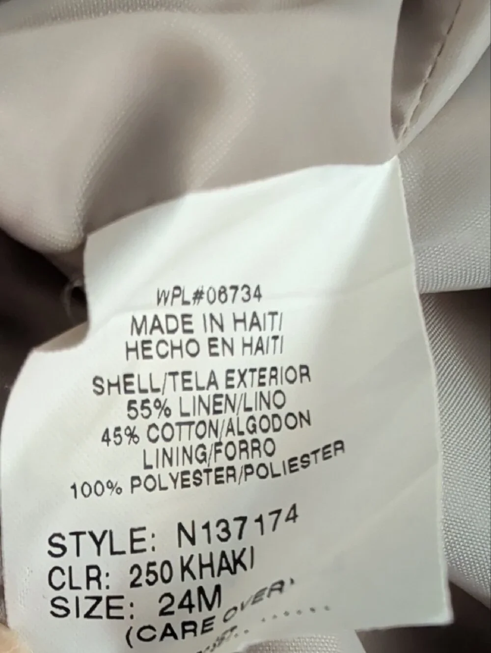 Nautica Linen Blend Beige Boys Suit